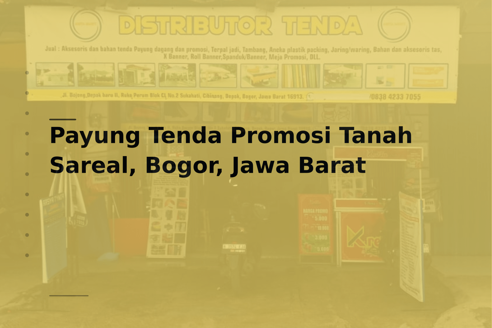 Payung Tenda Promosi Tanah Sareal, Bogor, Jawa Barat